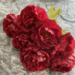 bouquet fleurs artificielles pivoines roses vintage décoration mariage anniversaire intérieur