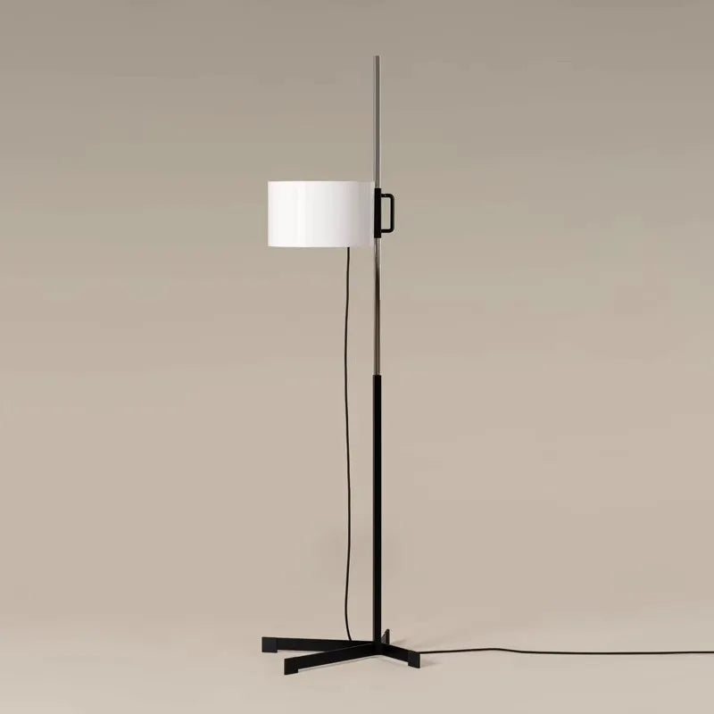 lampe sol moderne noir blanche tissu réglable led 6000k 3000k 170cm