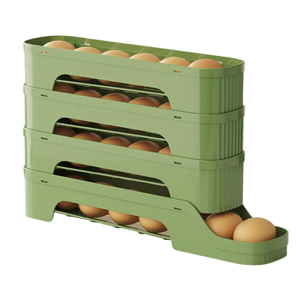 rangement d'oeufs moderne plié vert jaune beige durable cuisine réfrigérateur organisation pratique économique efficace