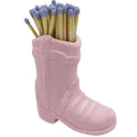 support match céramique boho bottes cowboys glitter blanc noir vert rose moderneDecorationCheminéeHouse