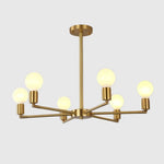 chandelier industriel moderne or noir ampoules e26 verre transparent