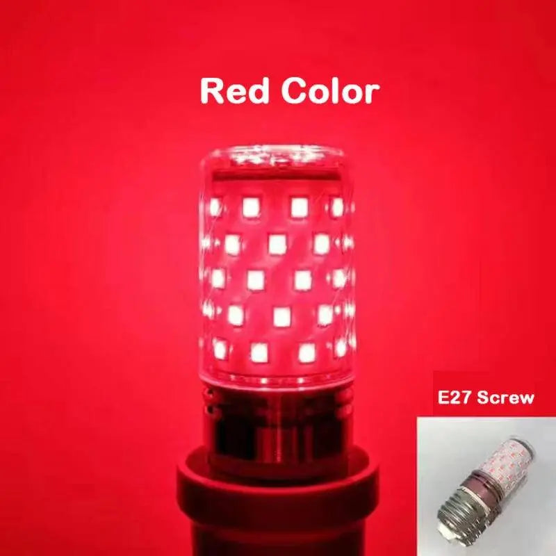 ampoule led e27 12w 7couleurs rouge violet bleu rose jaune vert or moderne perforée
