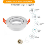 Spot LED réglable moderne blanc noir encastré clips orange adaptable halogène LED