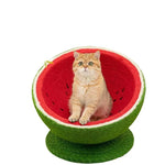 lit chat forme pastèque vert rouge texture graines escalade jouet original ludique