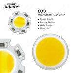 plaque led cob 3w 5w 7w 12v 24v blanc chaud alu rond moderne downlight