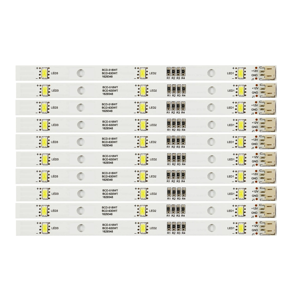 ruban led blanc moderne 10 pieces lumiere barre aluminium led éclairage spécial