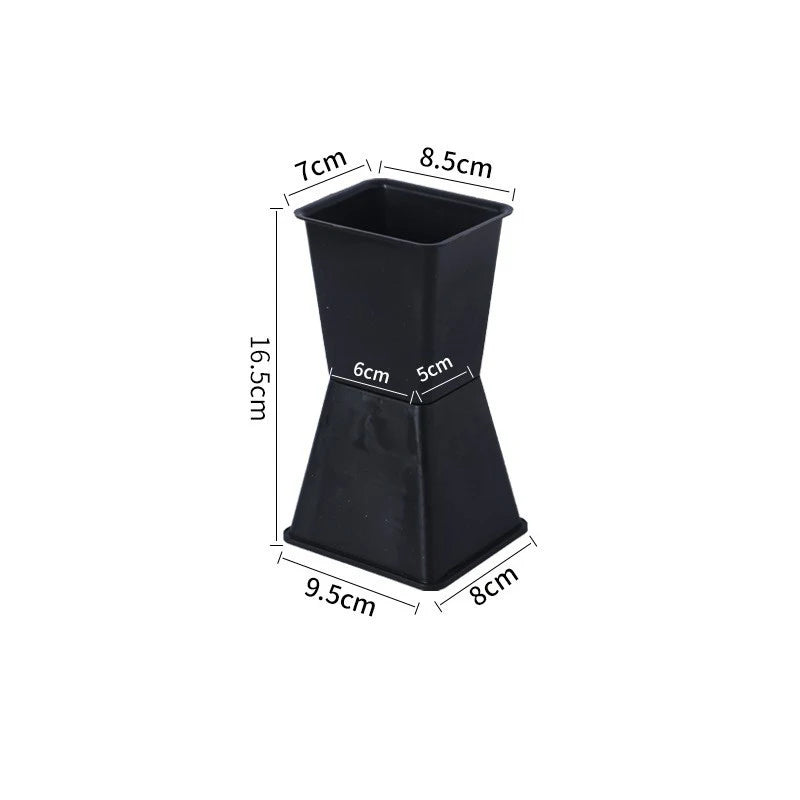 support bouquet fleurs rose noir blanc perforations rondes moderne arrangement floral base emballage plastique