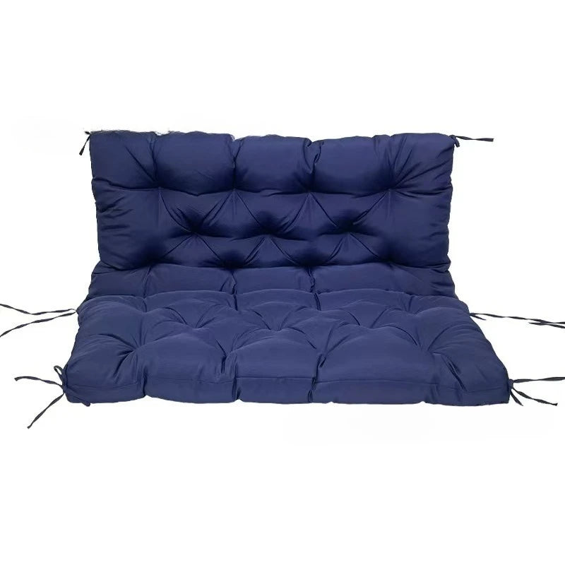 coussin balançoire bleu marine tufté confortable 150x50x12.7cm chaînes métalliques non amovible lavable main