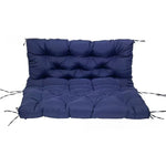 coussin balançoire bleu marine tufté confortable 150x50x12.7cm chaînes métalliques non amovible lavable main