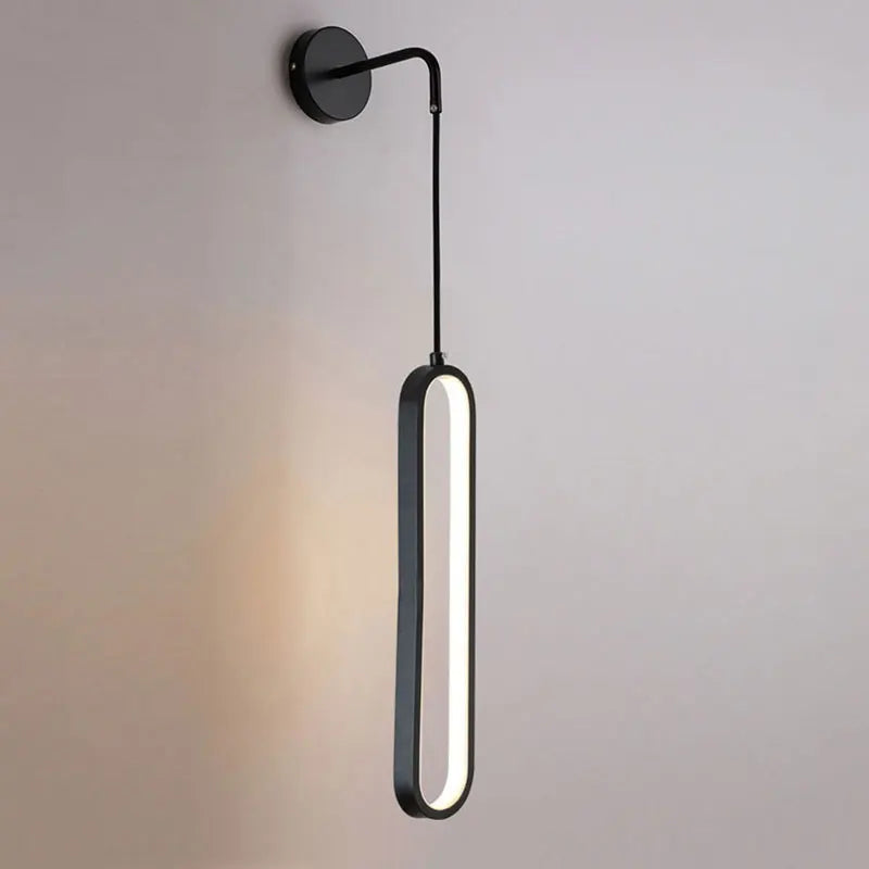 lampe murale moderne noire éclairage chambre salon cuisine 10w led fixée mur