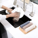 serviettes cuisine ultra douces coton beige gris blanc modernes absorbantes maison cuisine
