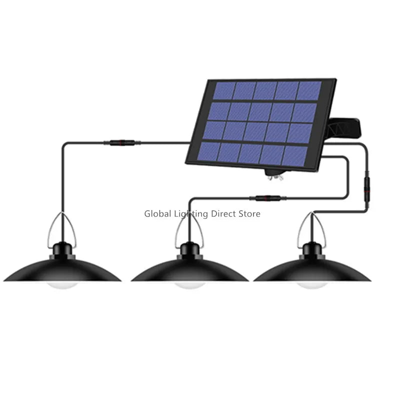 lampe solaire extérieure moderne étanche noir contrôleur télécommande fixations