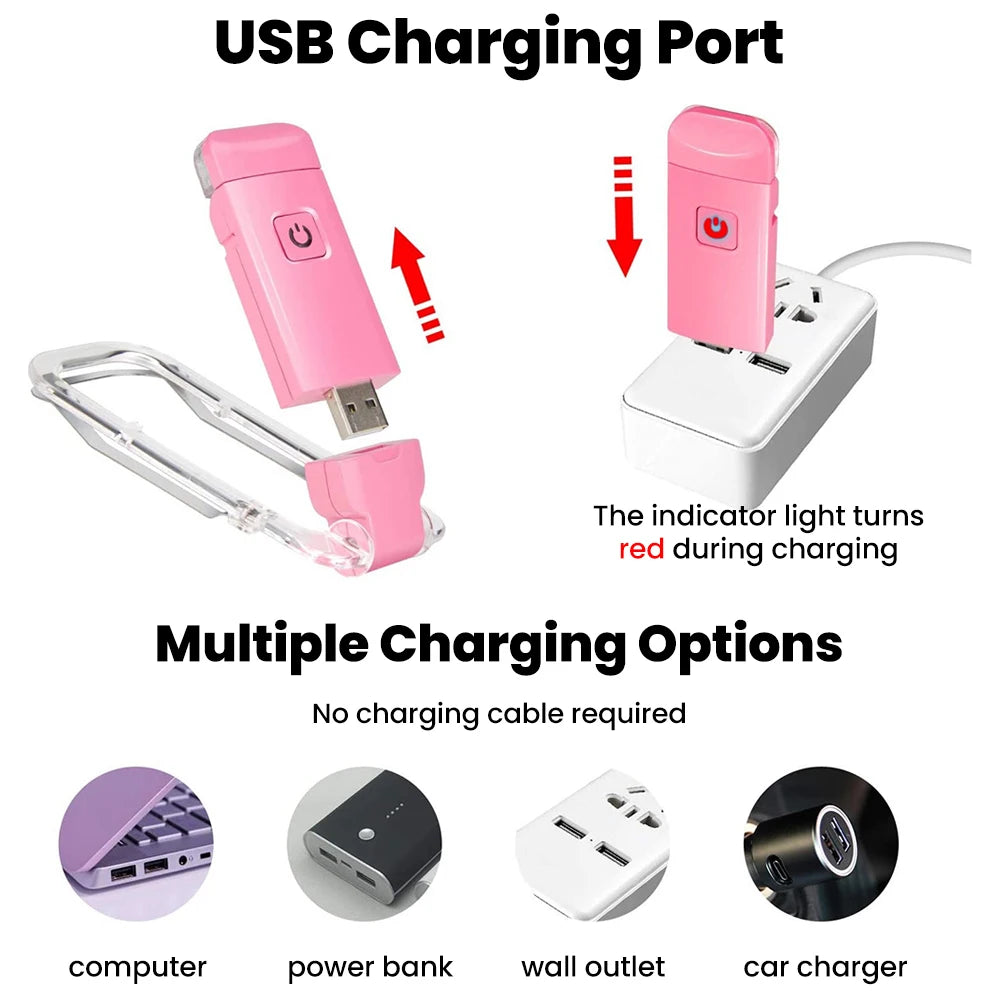 lampe lecture portable pliable rechargeable rose blanc noir clips réglable lumière moderne compact