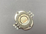 lampe led rgbw 30w argentée bleu clair grille points circulaire fixe