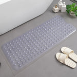 tapis bain moderne bleu translucide bulles massage adhésif antidérapant efficace