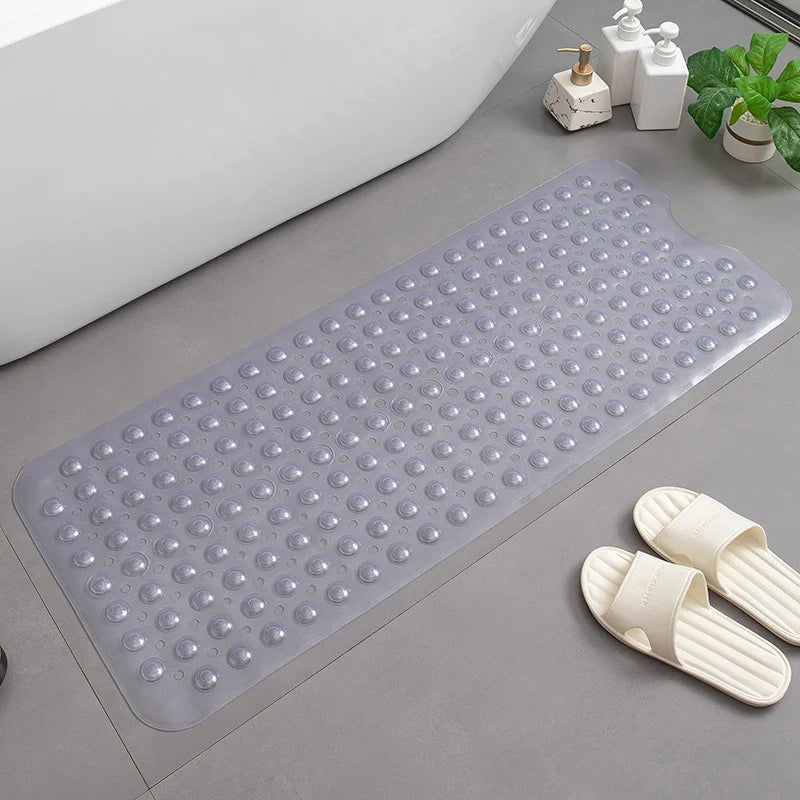 tapis bain moderne bleu translucide bulles massage adhésif antidérapant efficace