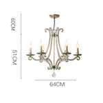 lustre décoration doré transparent floraux classique baroque ampoules led