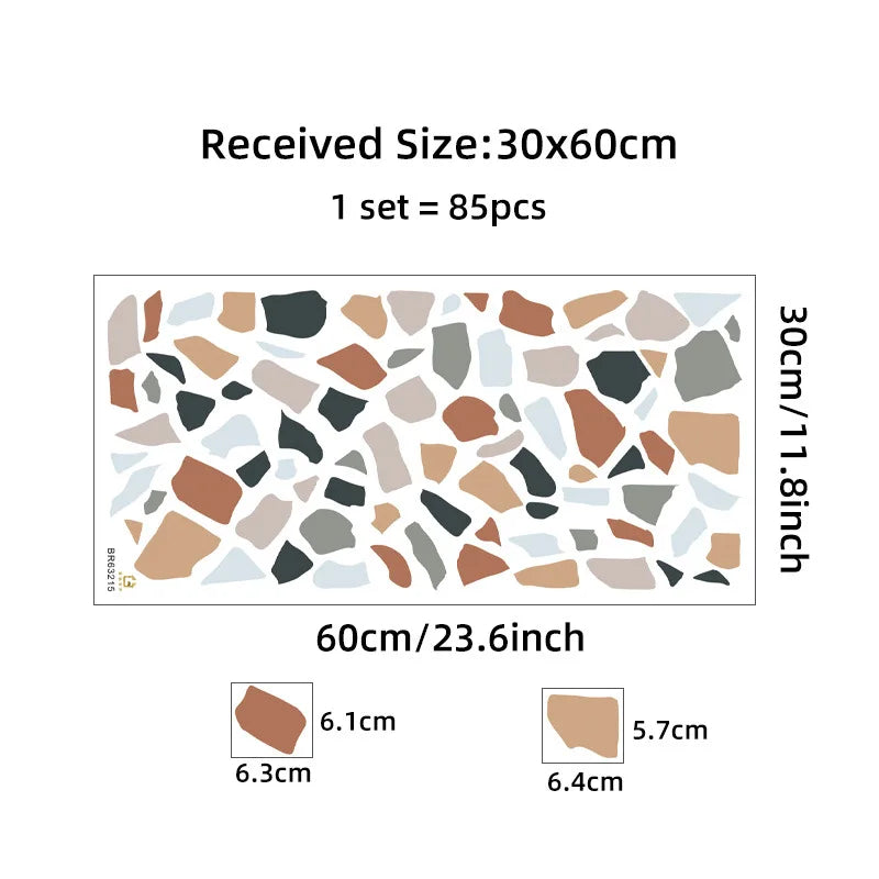 stickers muraux modernes multicolores scandinave adhésifs triangulaires rectangulaires deco chambre salon