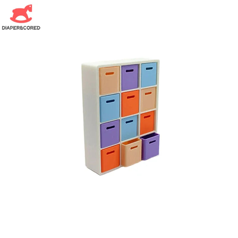 boîtes rangement violet orange bleu clair moderne animaux nature transparentes opaques