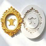 cadres photo silicone doré blanc baroques classiques moules deco fondant cupcakes gâteaux