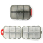 boîte pilules transparente pratique blanc rose gris bleu compartiments poignée rouge compact echangement daily