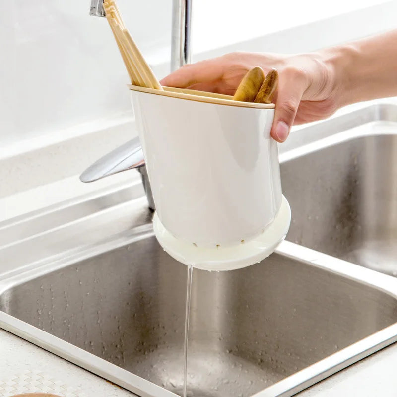 porte couverts réutilisable moderne blanc gris vert rose pratique vaisselle cuillères fourchettes couteaux