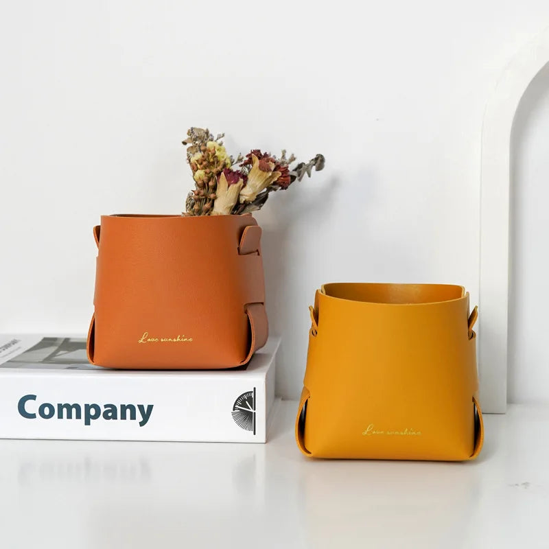 sac main simili cuir orange vert jaune moderne pliable poignées plantes sèches capacité charge