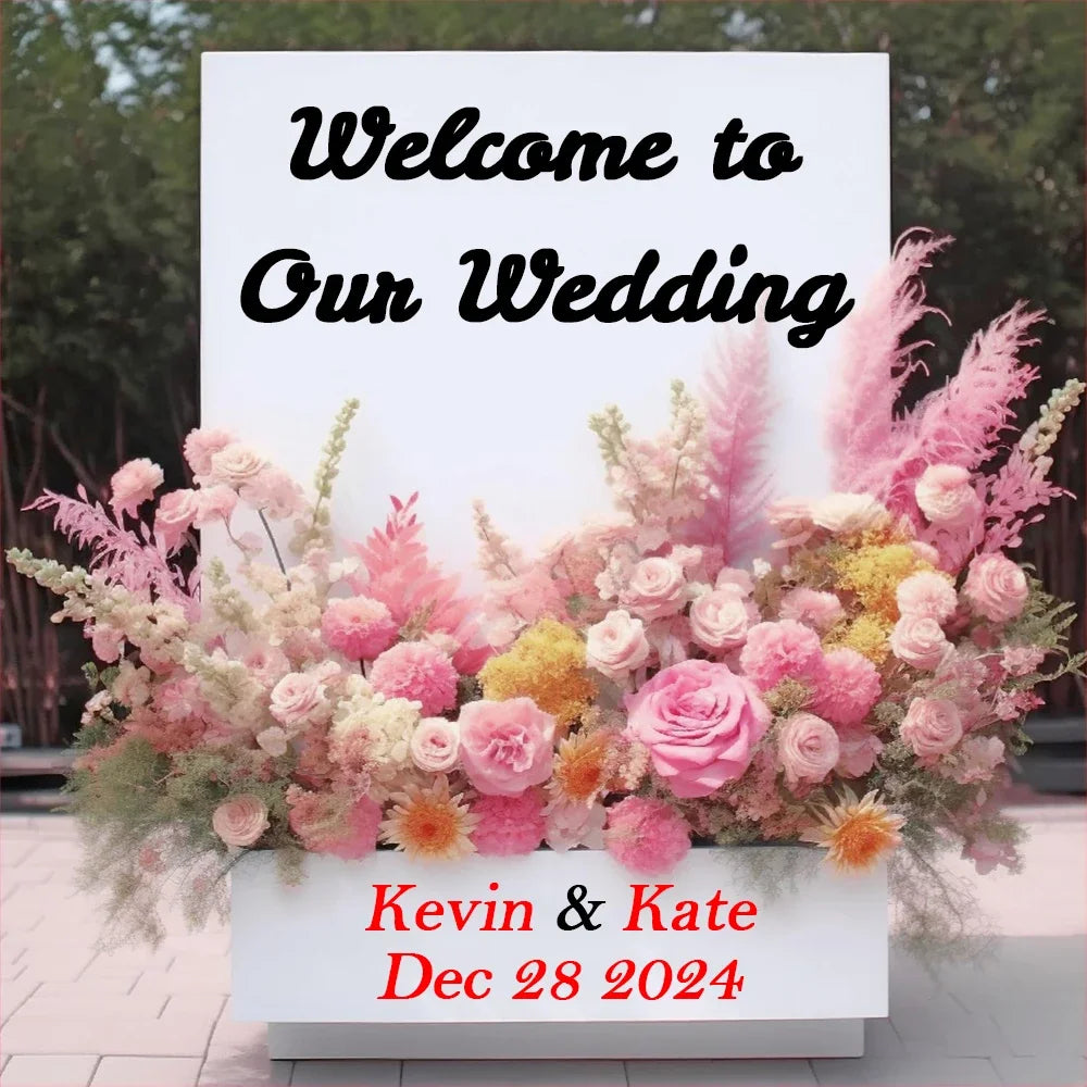 panneau decoratif mariage fleurs variées blanc rose elegantextérieurintérieurchampêtre