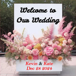 panneau decoratif mariage fleurs variées blanc rose elegantextérieurintérieurchampêtre