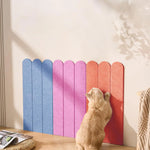 protecteur mur chat vert marron clair beige adhésif texture douce moderne pièces 12 24