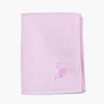 serviette coton bébé rapide douce broderie animaux blanc rose gris bleu noël