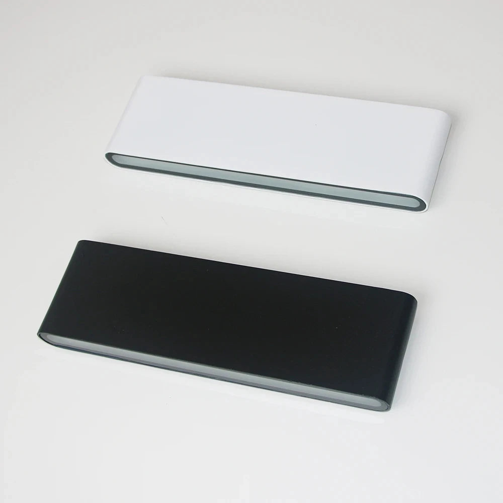 applique murale led moderne étanche ip65 12w 6w noir blanc adhésif contemporaine verre opalin
