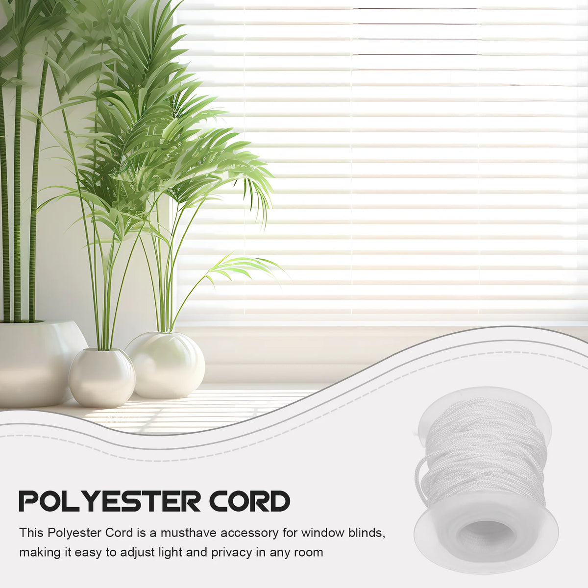 corde polyester blanc tissage moderne opacité remplacement store fenêtre accessoire rideau pull durable usage