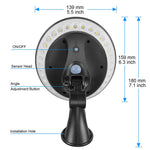 lampe solaire moderne noire détecteur mouvement ip65 led 139mm 159mm