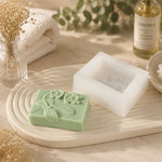 moules savon silicone floral blanc vert rose décoration artisanale diy trois pièces