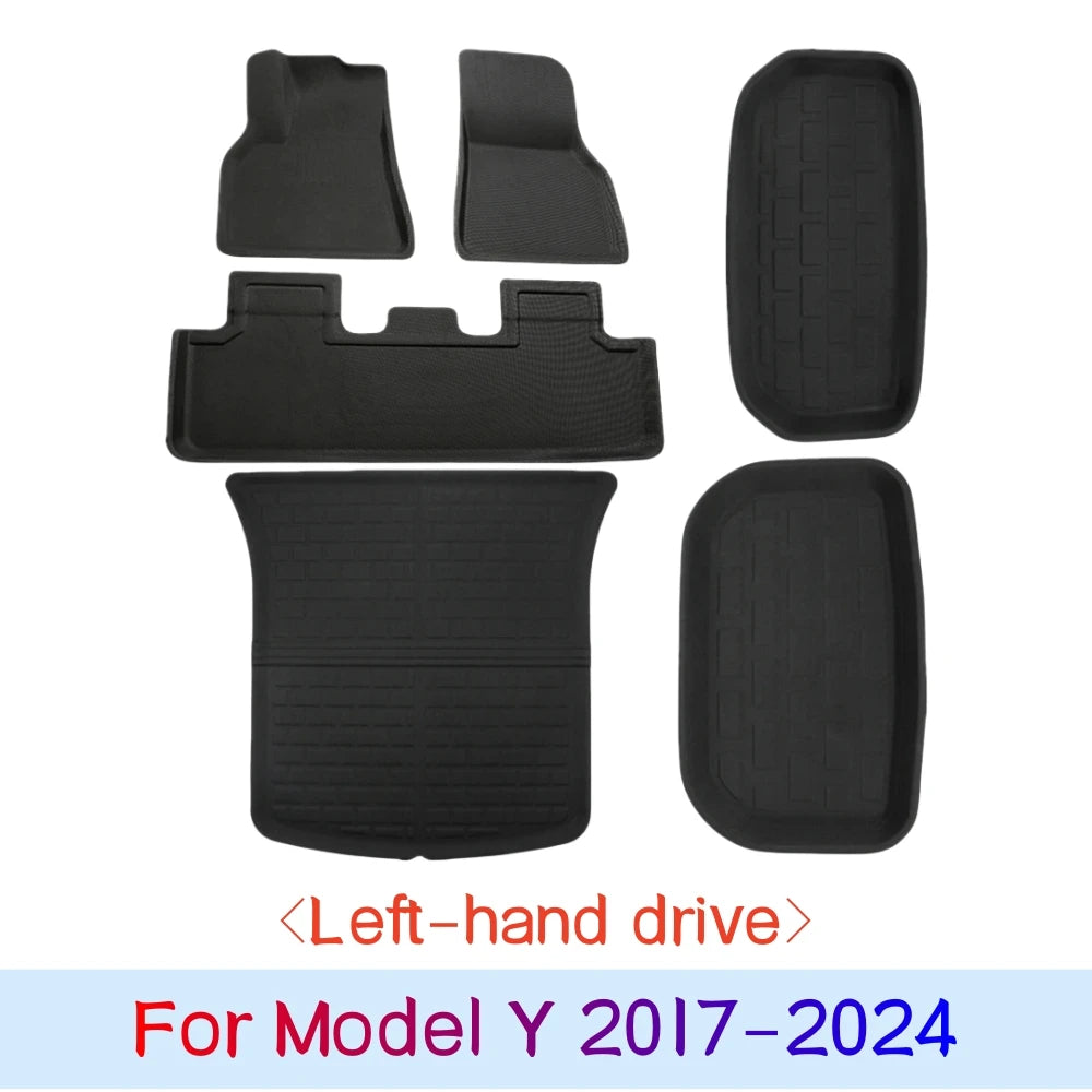 tapis sol coffre tesla model model noir antidérapant 3d fibre synthétique fibre naturelle environnement