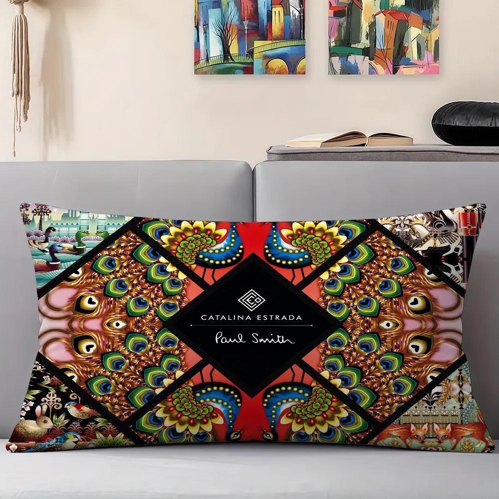 Housse de coussin imprimée animal de compagnie verte sur chaise de bureau
