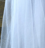voile mariée blanc broderie florale dentelle classique translucide cérémonie photo vintage peigne