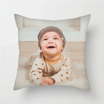 coussin carré imprimé photo moderne blanc décoratif lit mariage voiture chaise sofa tat polyester