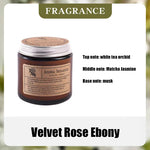 bougie parfumée soja sans fumée aromathérapie forme coupe marron clair étiquette blanche minimaliste hand