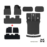 tapis sol antidérapant tpe noir rayures horizontales contemporain voiture pieces incluses