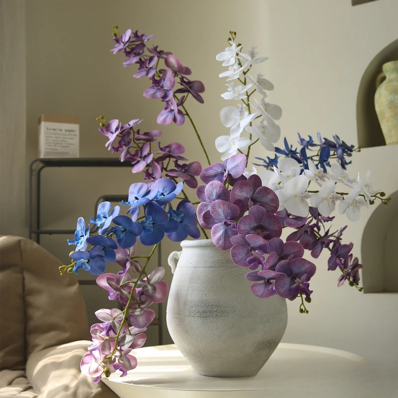 décoration intérieure orchidées artificielles 103cm rose blanc violet rouge moderne minimaliste
