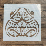 Stencil géométrique moderne blanc 20cm 20cm pochoir peinture bricolage album photo