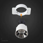 lot spots led encastrés blanc grille hexagonale anti reflet réglable moderne
