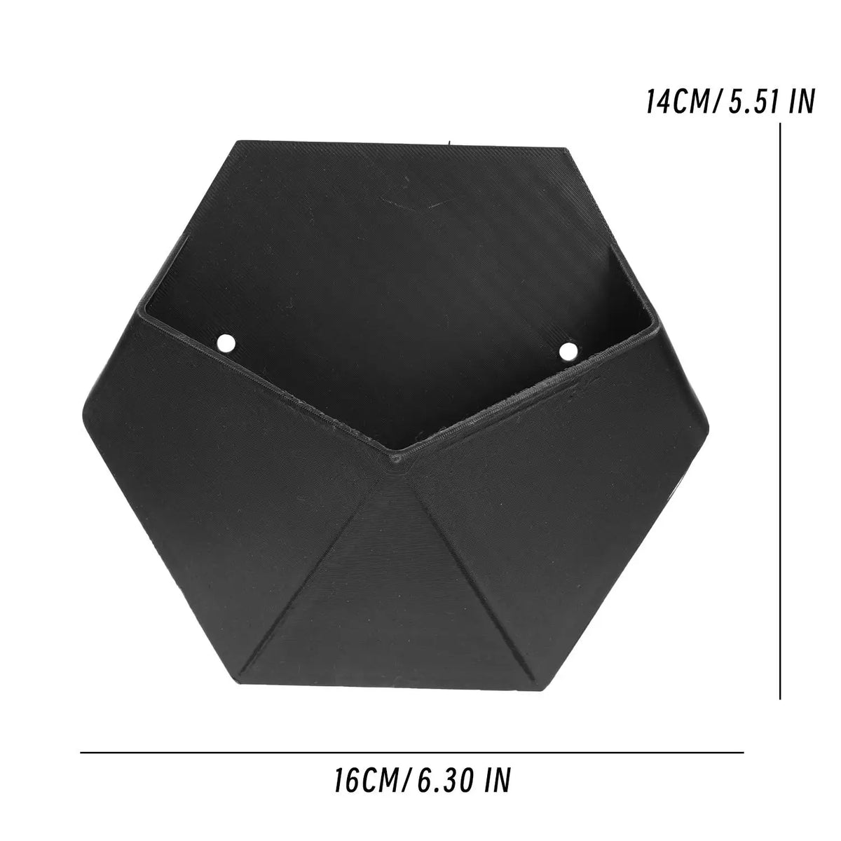 jardinière murale suspendue hexagonale geometrique moderne gris noir blanc vis fixationsintérieur salon balcon entrée
