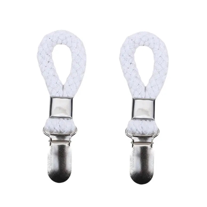 pinces serviettes corde tressée moderne couleur beige noir blanc rouge vert clips magnétiques salle