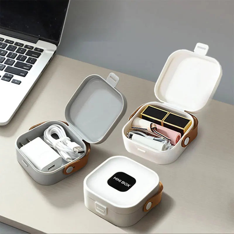 boîte rangement bijoux portable haute capacité simili cuir blanc marron silicone lavable moderne compact