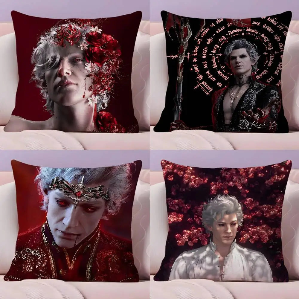 taie d'oreiller animée personnage floral rouge blanc maison hospitalière polyester opacité