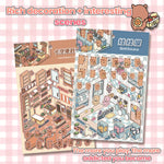 stickers 3d maison poupées animées rose blanc vert décoration enfant crafting mignon detalles adhesifs
