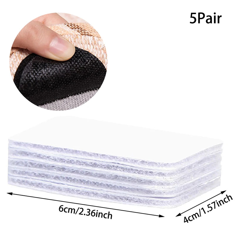 adhésifs antislip velcro antidérapants réutilisables noir blanc salle bain sécurité écologiques trapèze forme